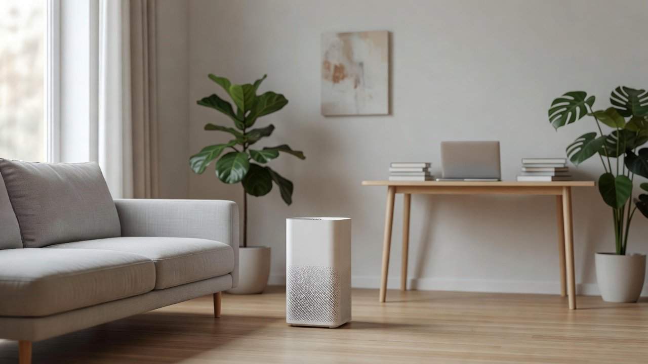 Air purifier in a home interior, air purifier airflow issues