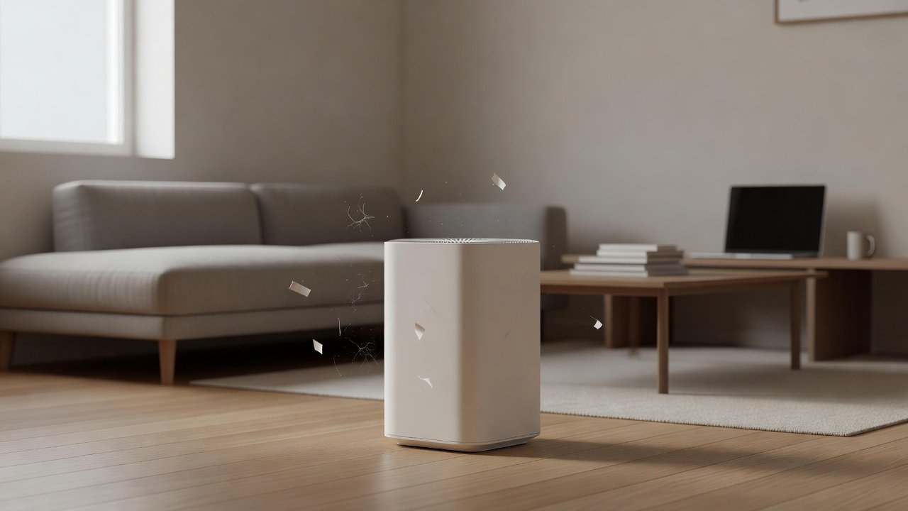 Air purifier in a home interior, air purifier causing static electricity