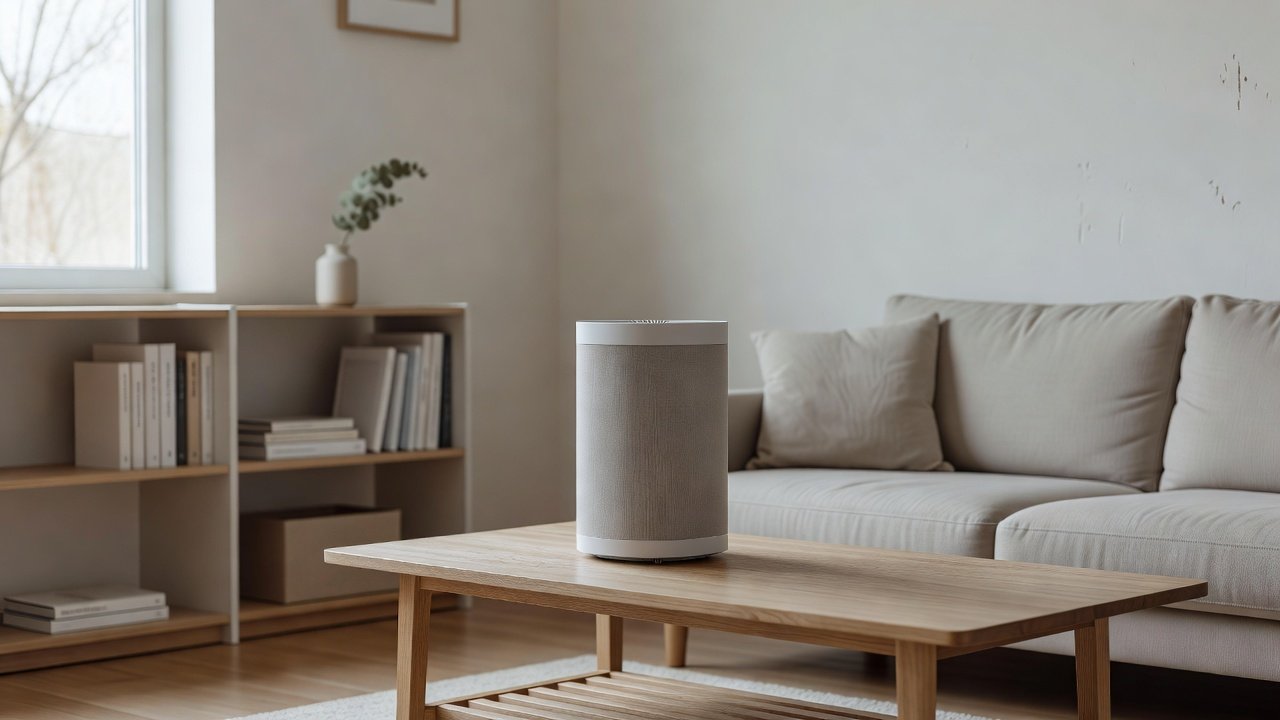 Air purifier in a home interior, air purifier filter replacement interval