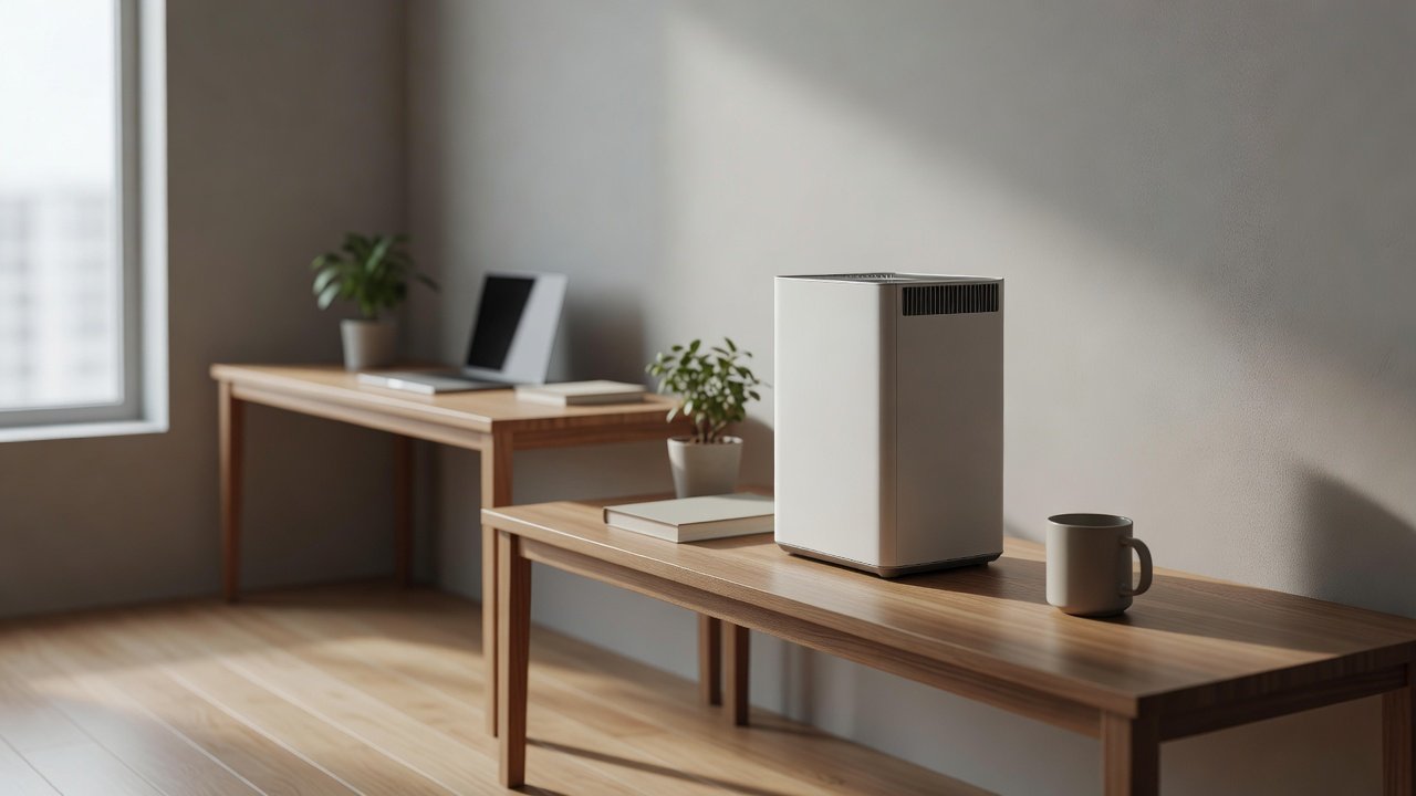 Air purifier in a home interior, air purifier odor sensor not working