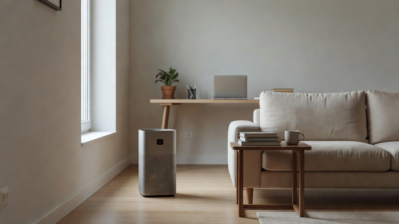 Air purifier in a home interior, air purifier sensor calibration problems