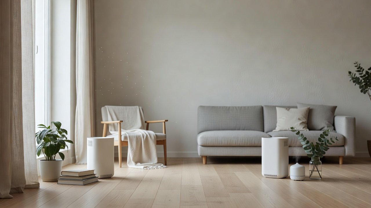 Air purifier in a home interior, air purifiers for chemical sensitivities compared with air purifiers for general use