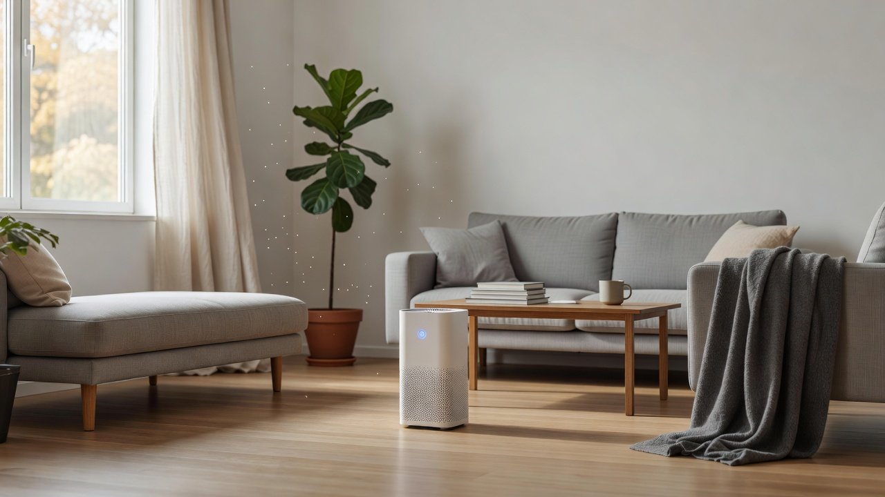 Air purifier in a home interior, air purifiers for seasonal allergies compared with air purifiers for year round use