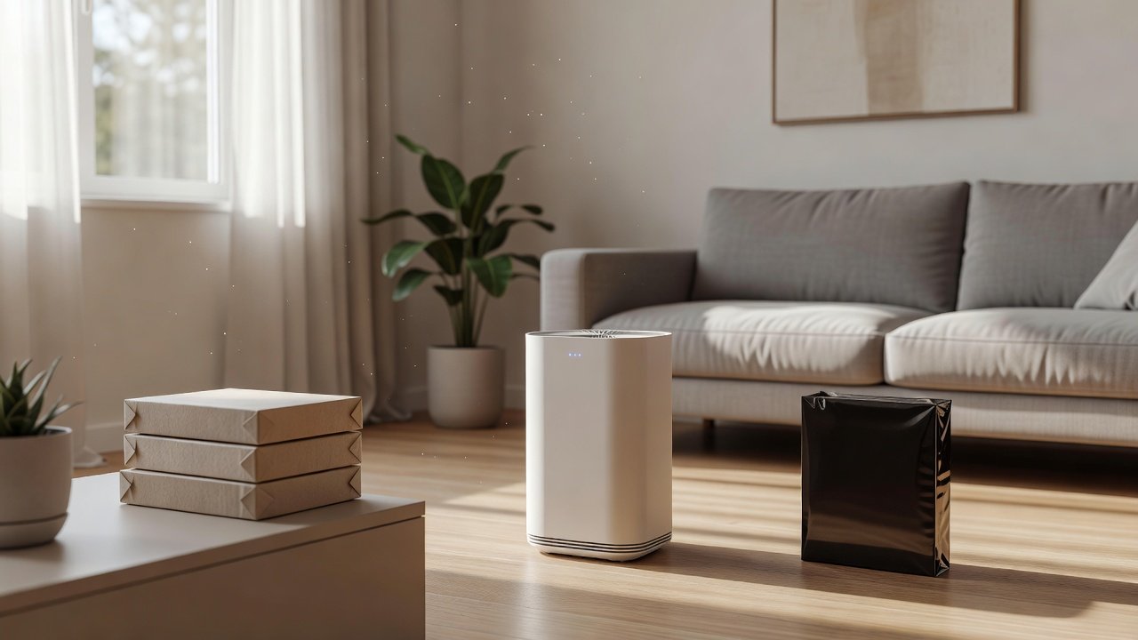 Air purifier in a home interior, air purifiers with affordable filter replacements compared with expensive filters