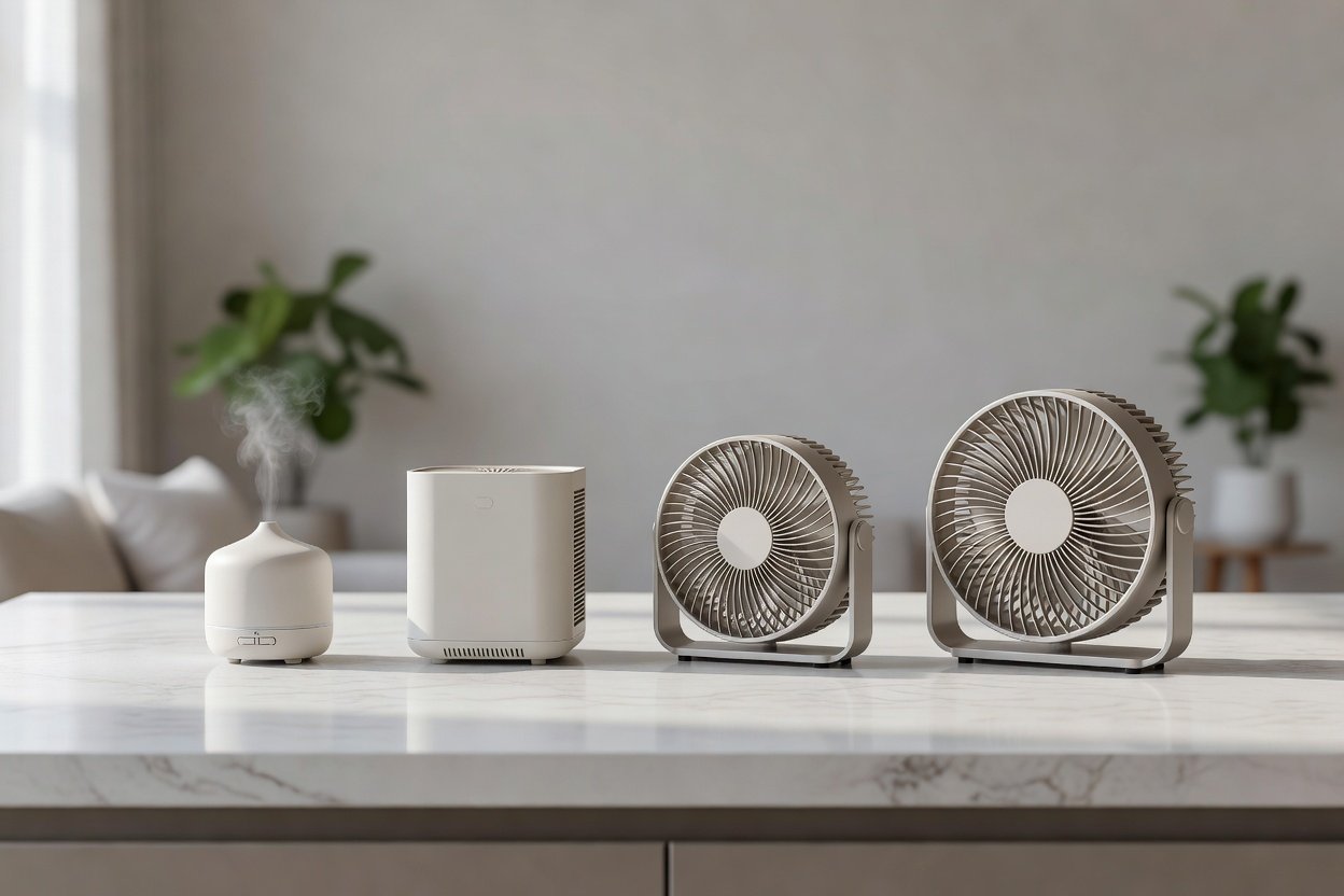 Photo of generic air purifiers related to air purifier fan speed settings from quiet night mode to high
