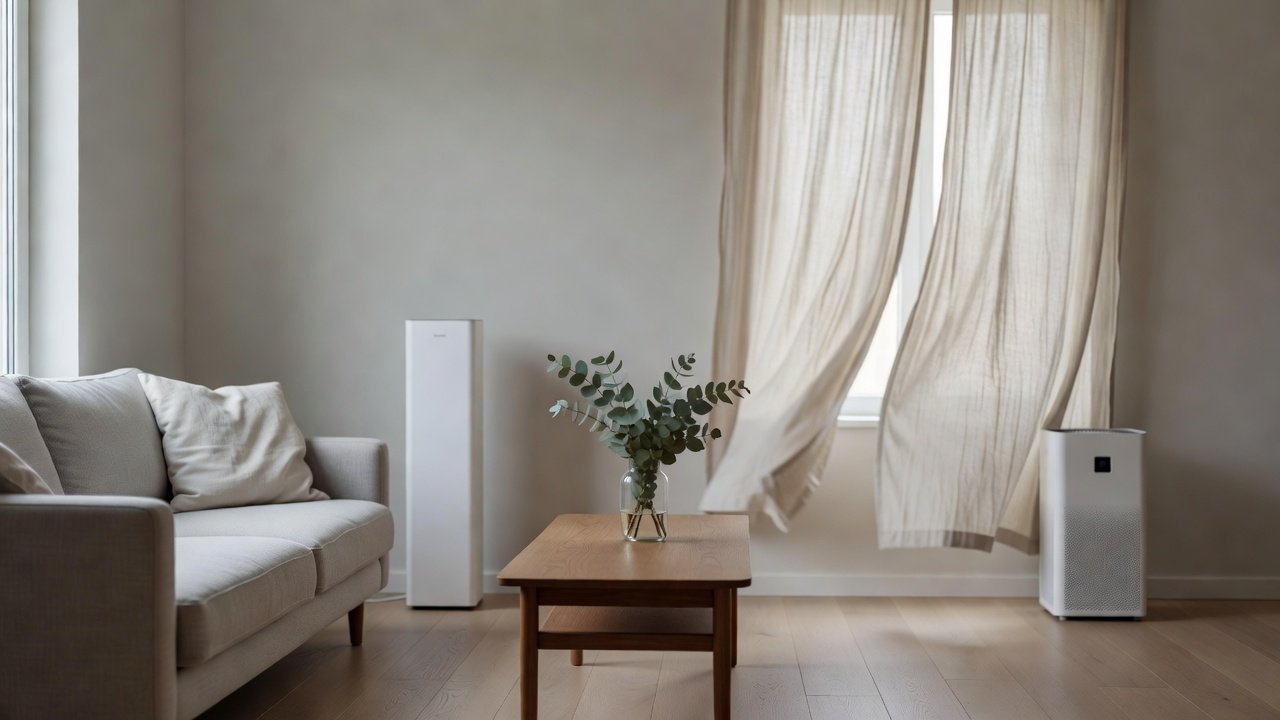 Photo of air purifier fan speed settings from quiet night mode to high