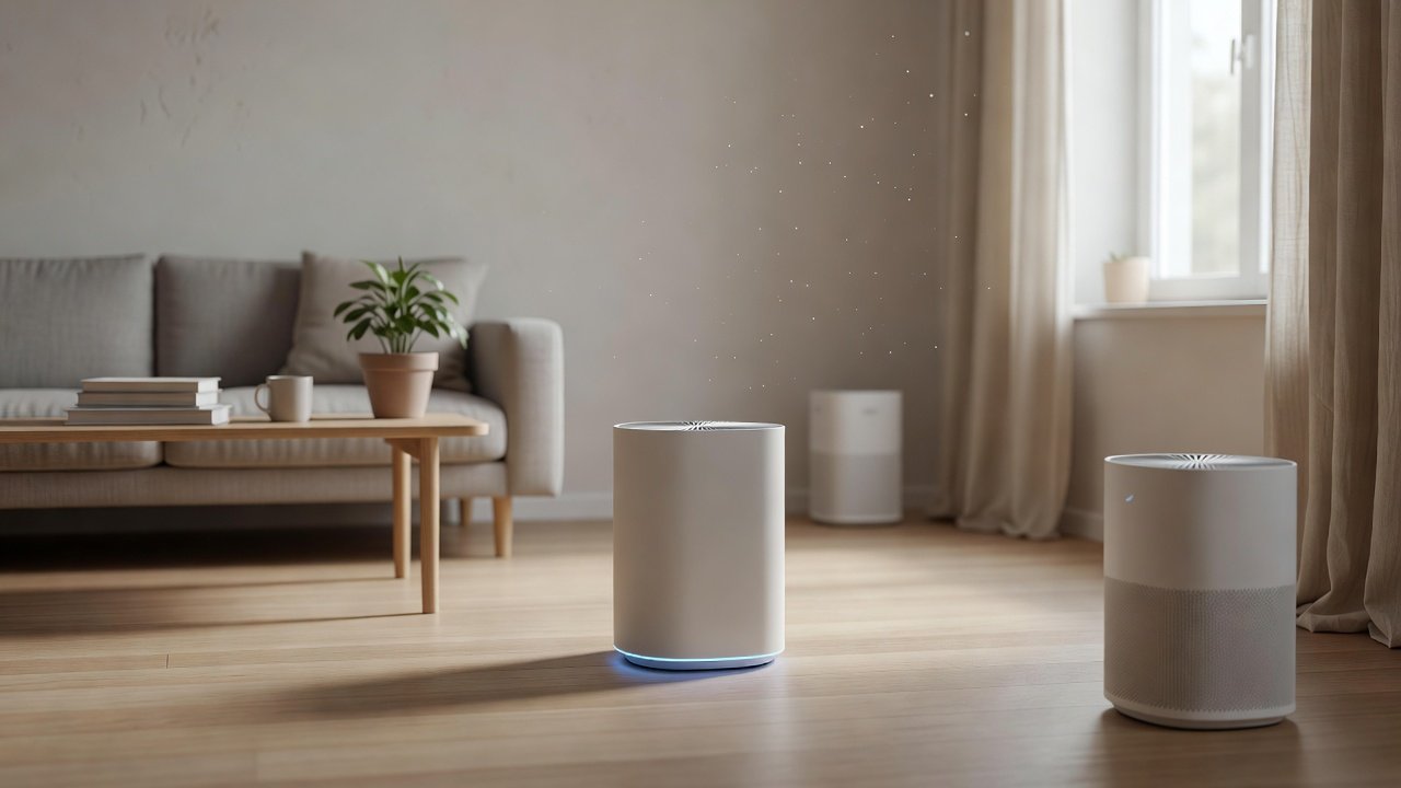 Air purifier in a home interior, air purifiers with uv c light compared with air purifiers without uv c