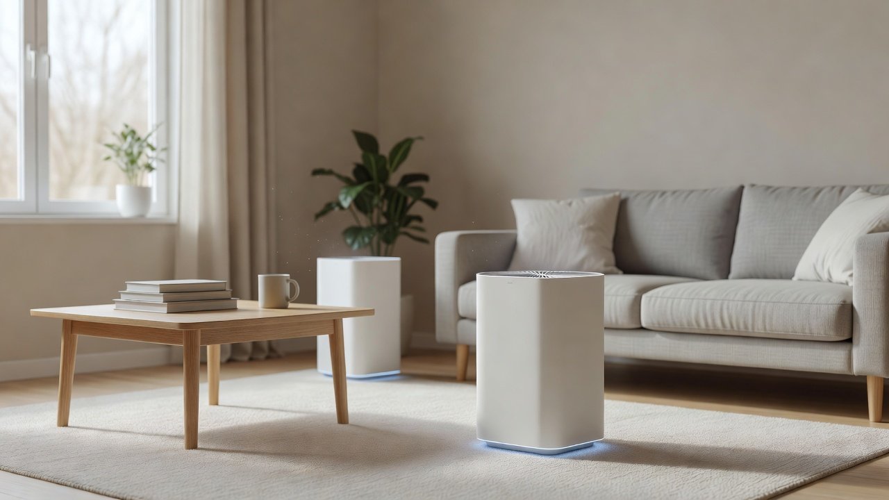 Air purifier in a home interior, air purifiers with uv light compared with without uv light