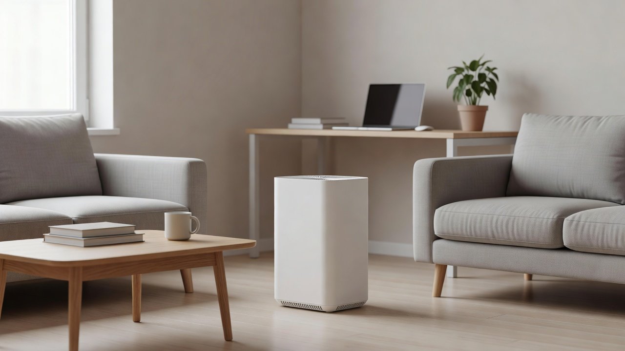 Air purifier in a home interior, best hospital grade air purifier