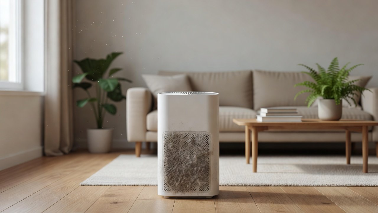 Air purifier in a home interior, can a dirty air purifier reduce its efficiency
