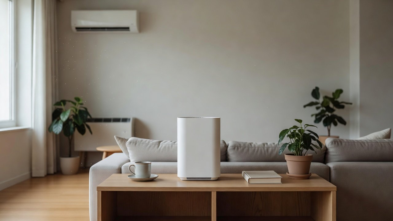 Air purifier in a home interior, can air purifiers help with asthma and air conditioning
