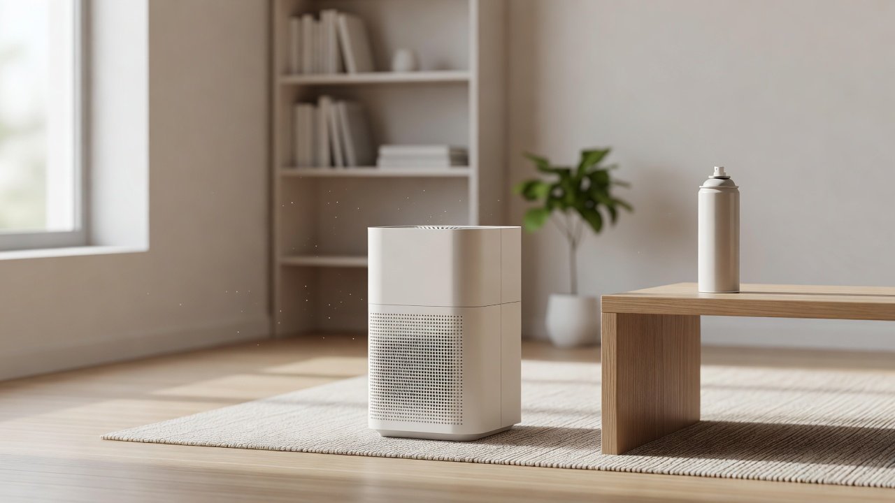 Air purifier in a home interior, can you use compressed air to clean air purifier filters