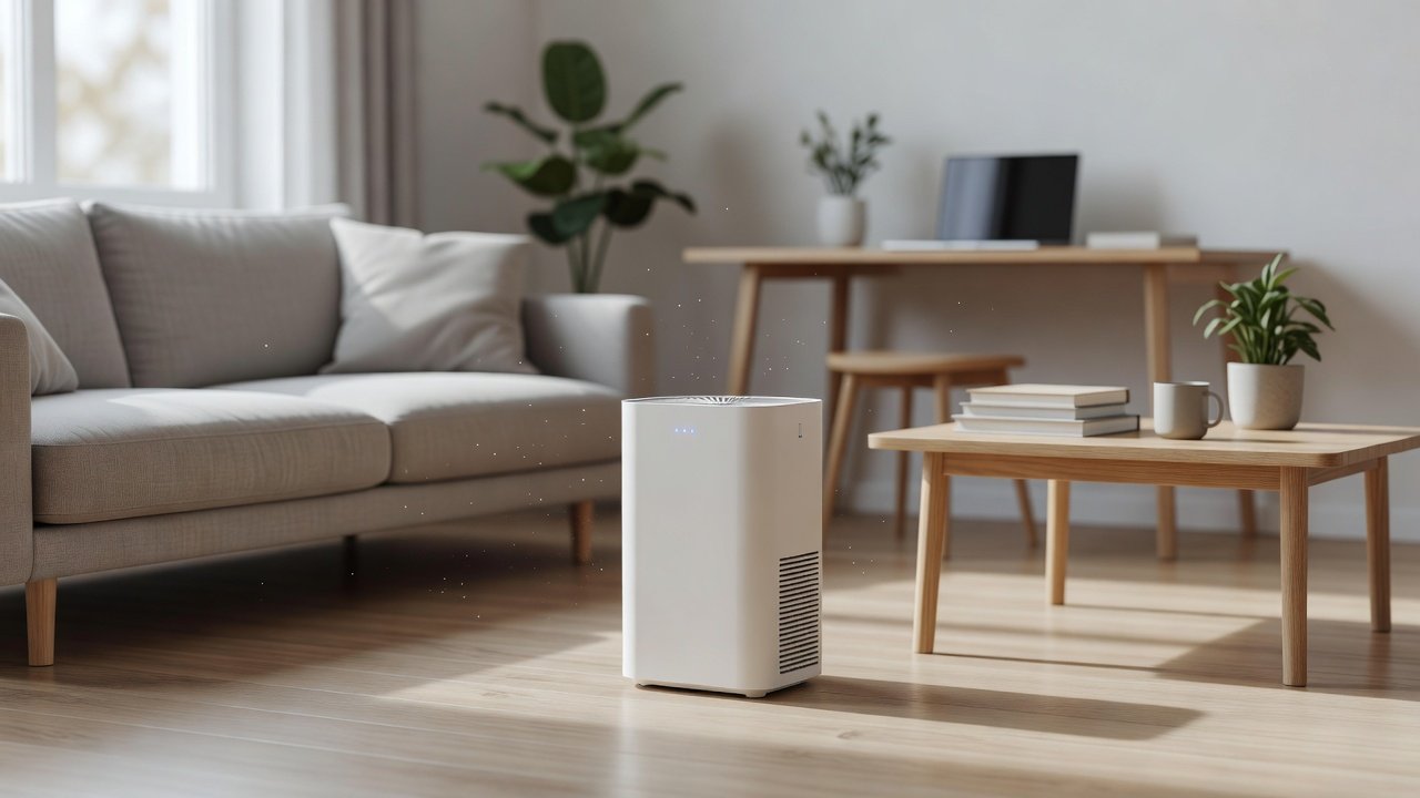 Air purifier in a home interior, does air purifier clean dust