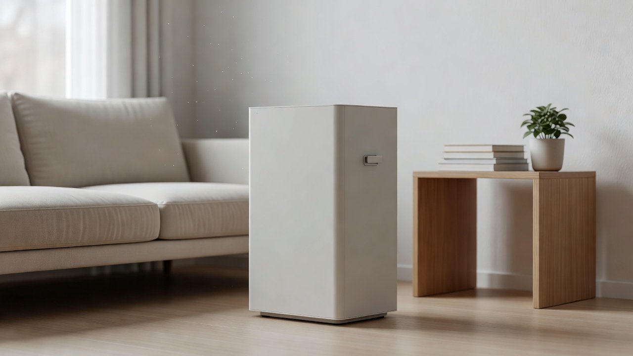 Air purifier in a home interior, how to clean an air purifiers locking mechanism
