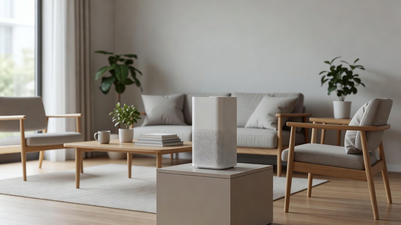Air purifier in a home interior, how to remove cigarette smell from an air purifier