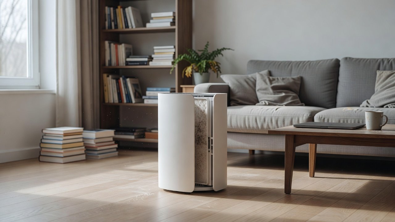 Air purifier in a home interior, how to tell when hepa filter needs to be replaced