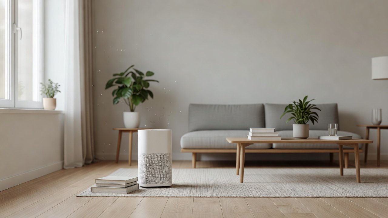 Air purifier in a home interior, how to test your homes air quality for allergens