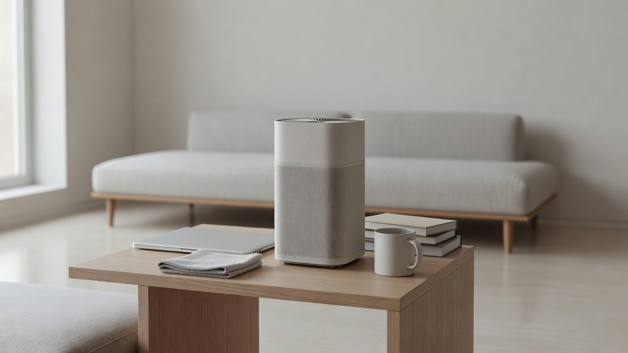 Air purifier in a home interior, how to troubleshoot air purifier beeping