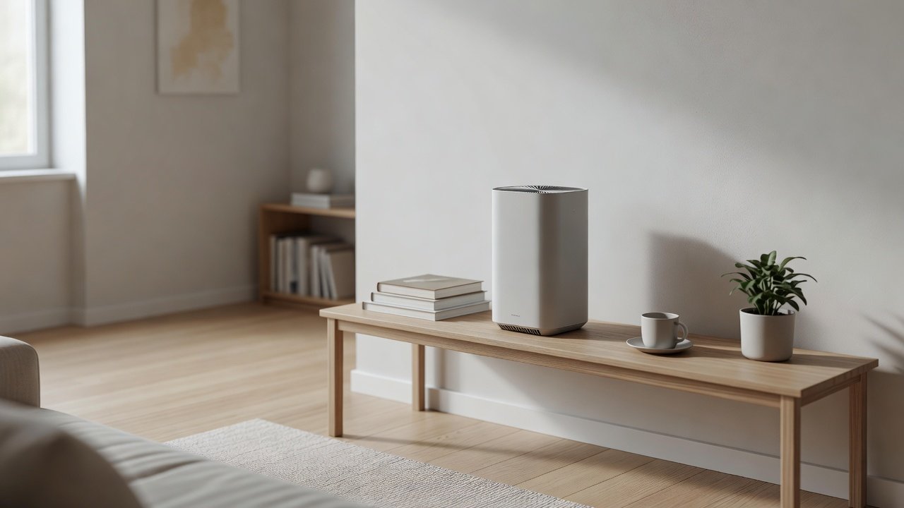 Air purifier in a home interior, how to use air purifier at home