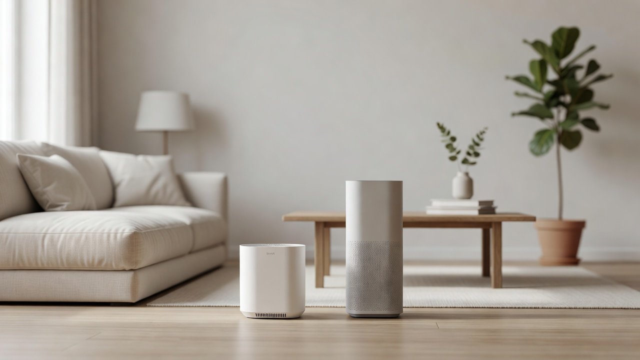 Air purifier in a home interior, levoit lv h132 compared with levoit lv pur131