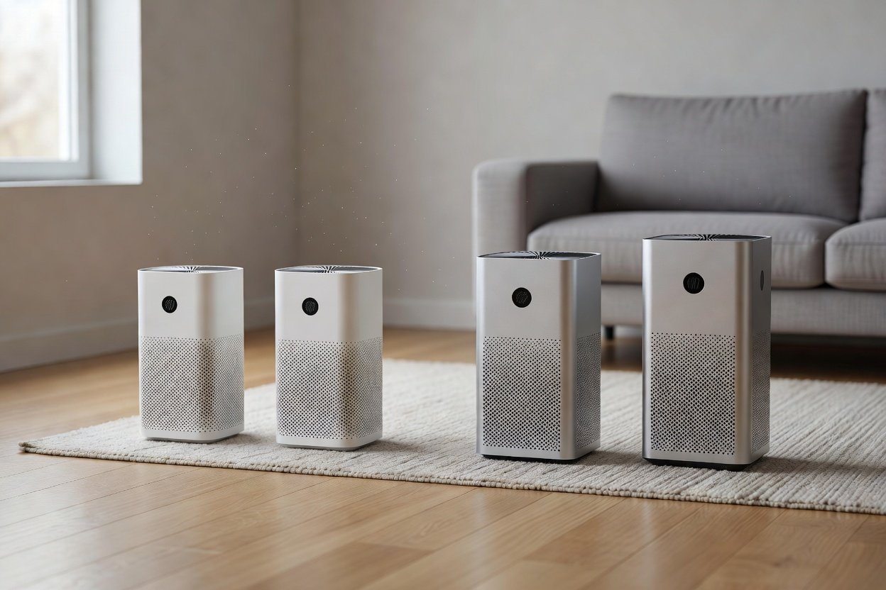 Photo of Levoit and Winix air purifiers compared side by side in an everyday home setting