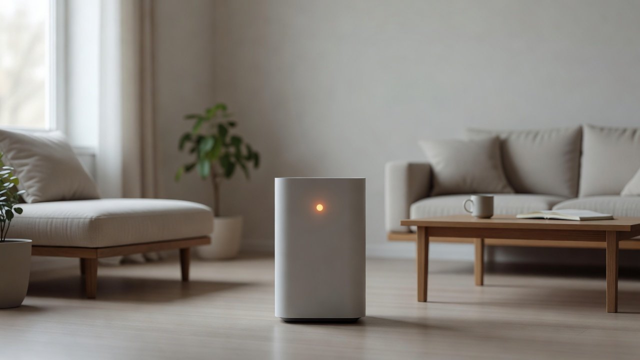 Air purifier in a home interior, why is my air purifier light orange