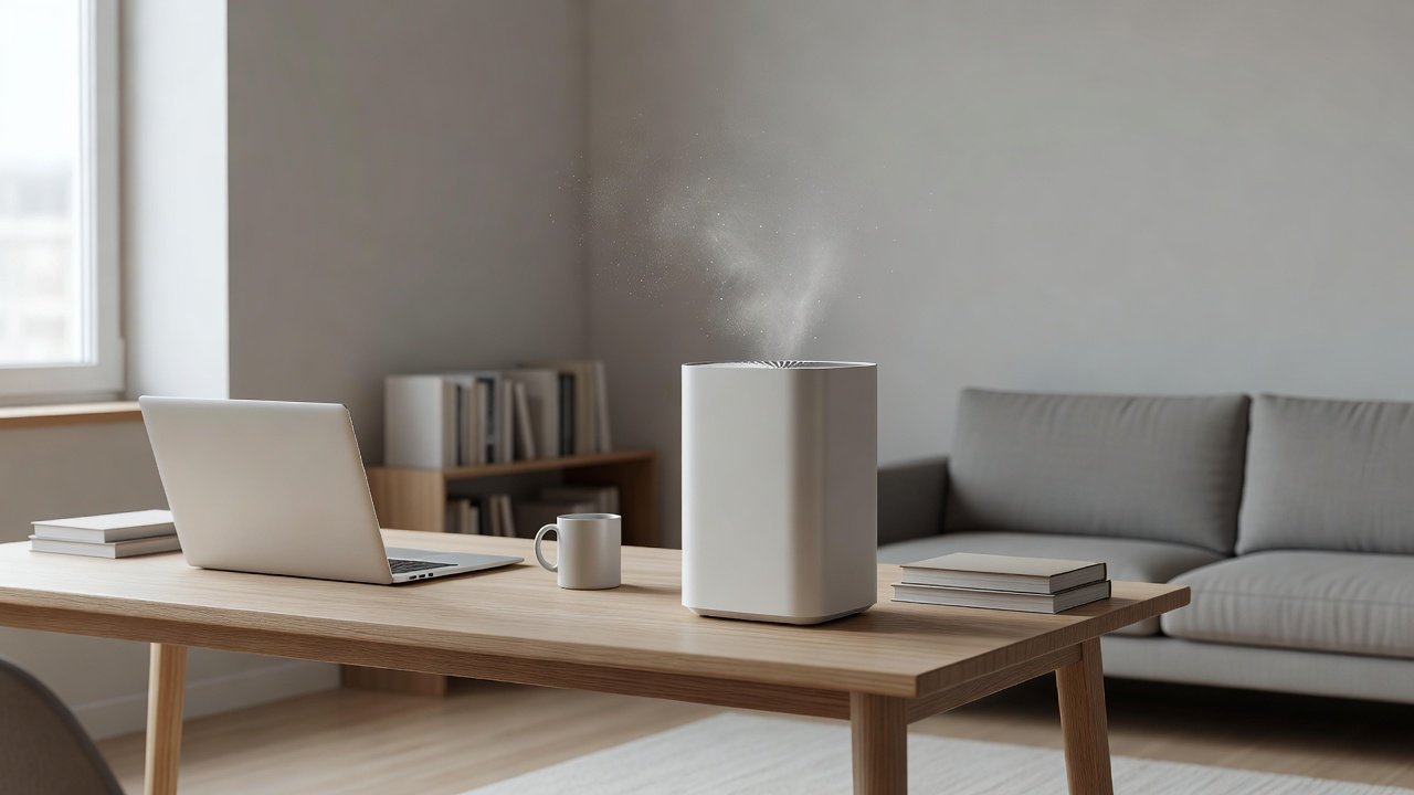 Air purifier in a home interior, why is my air purifier producing white dust